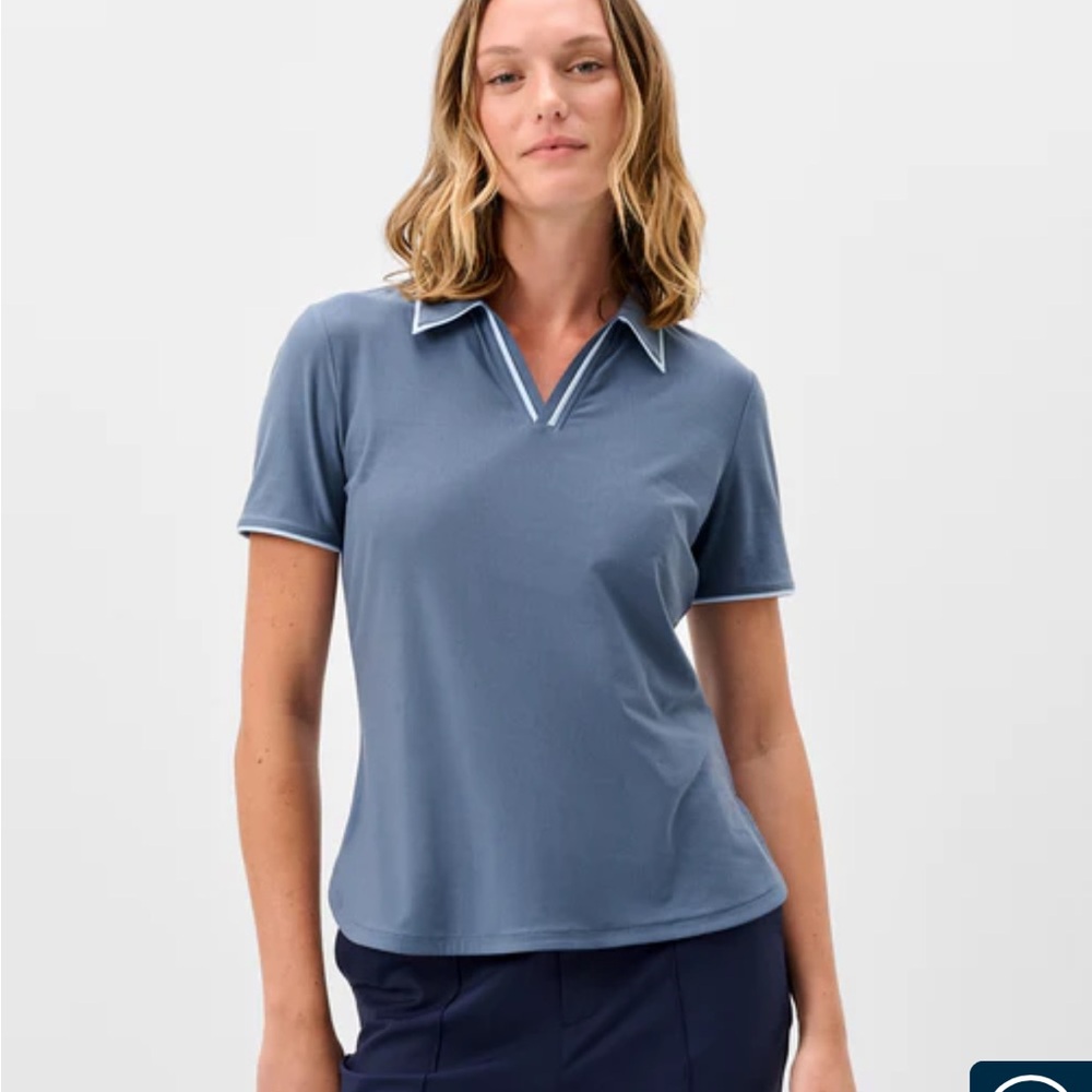 Johnnie-O Adelaide Performance Jersey Polo. Size M. Color Bering Sea. NWT